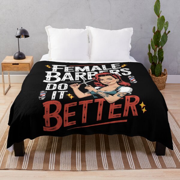 Item preview, Funny Barber Female Barbers Do It Better designed and sold by ArtByKatti.