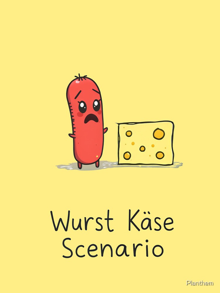Thumbnail 5 of 5, iPhone Case, Wurst Käse Scenario – Funny German Food Pun designed and sold by Planthem.
