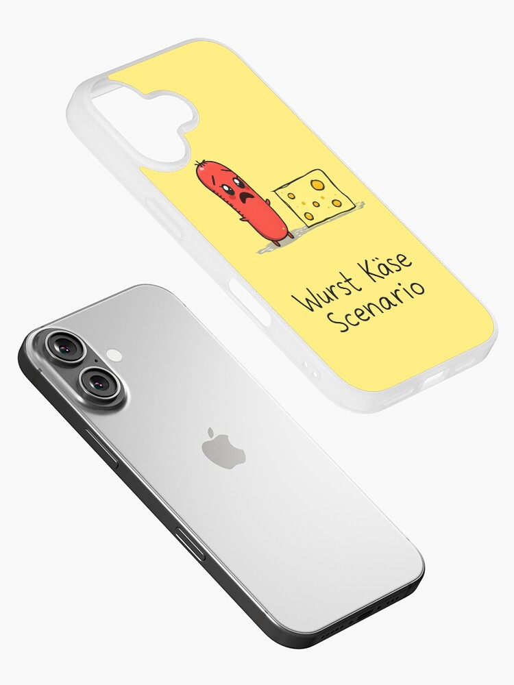 Thumbnail 2 of 5, iPhone Case, Wurst Käse Scenario – Funny German Food Pun designed and sold by Planthem.