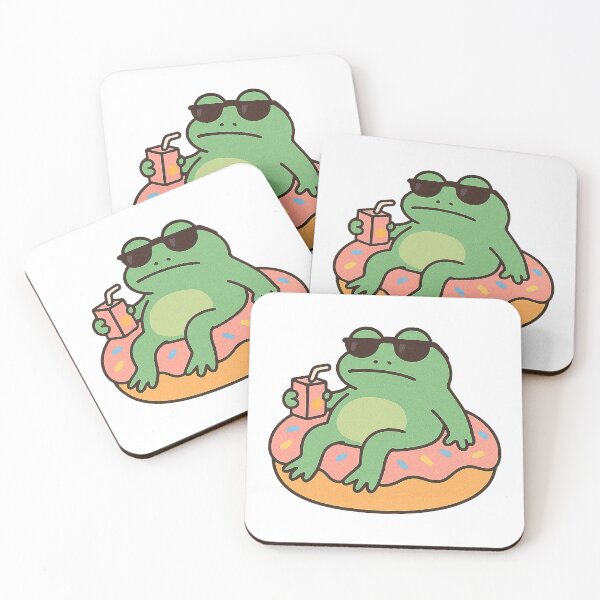 Item preview, Chill Frog Vibes – Cute Relaxed Cartoon Frog Sticker designed and sold by MentalCrumble.