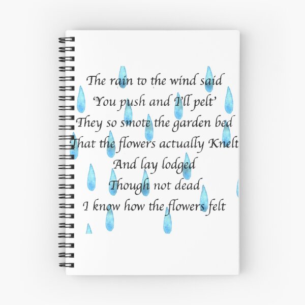 Item preview, Lodged Robert Frost Poem Rain designed and sold by EmberHolmes.
