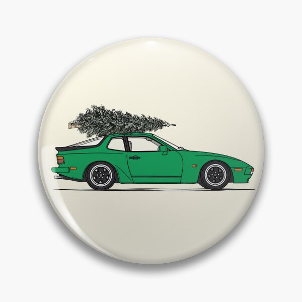 Artikelvorschau, Vintage grüne Porsche 944 Weihnachtsbaum Abbildung entworfen und verkauft von blackdogshop.