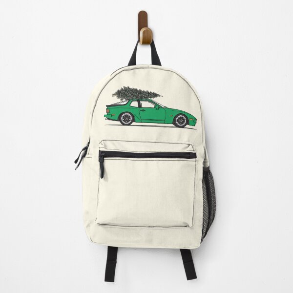 Vista previa del artículo con la obra «Ilustración del árbol de Navidad del Porsche 944 verde vintage», diseñado y vendido por blackdogshop.