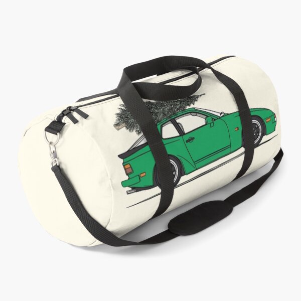 Item preview, Vintage Green Porsche 944 Christmas Tree illustration designed and sold by blackdogshop.