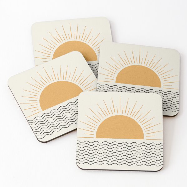 Item preview, Ocean Wave Sun - Mid century designed and sold by moonlightprint.