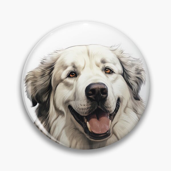 Item preview, Majestic White Smile: Great Pyrenees or Similar Breed Portrait designed and sold by MYK-Printing.