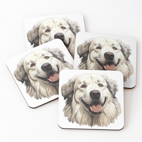 Item preview, Majestic White Smile: Great Pyrenees or Similar Breed Portrait designed and sold by MYK-Printing.