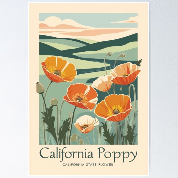 Item preview, Vintage California Poppy — Botanical Wall Art, Floral Home Decor designed and sold by Planthem.