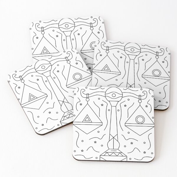 Item preview, Libra zodiac with geometric elements and celestial motifs designed and sold by estebansequeira.