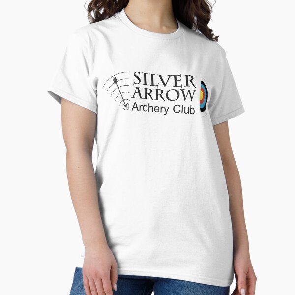 Silver Arrow Archery Club Logo and Target Classic T-Shirt