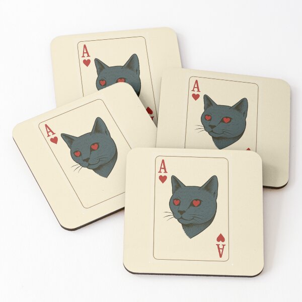 Item preview, Ace of Hearts – Russian Blue Cat designed and sold by Benja & Co..
