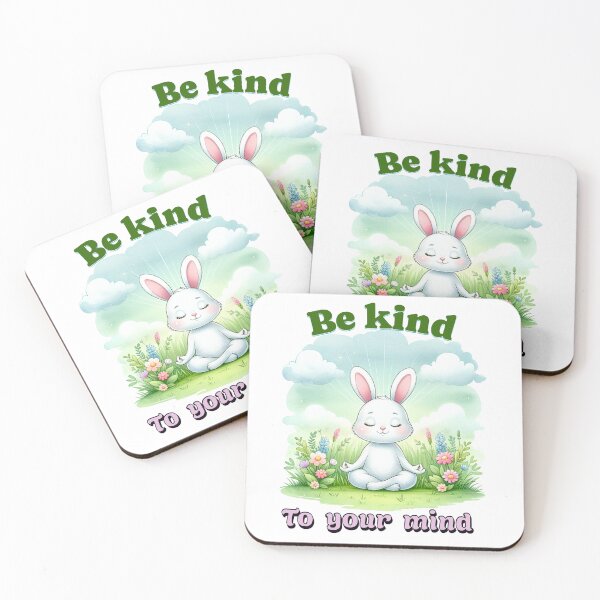 Item preview, Be Kind to Your Mind — Bunny Meditating in Nature | Mental Health Animal Art Tee designed and sold by MTeesGA.