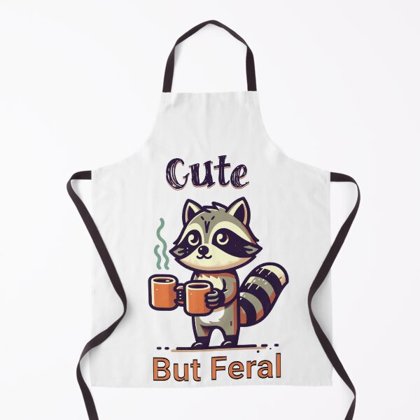 Item preview, Cute but Feral — Coffee-Loving Raccoon with Attitude | Funny Animal Shirt designed and sold by MTeesGA.