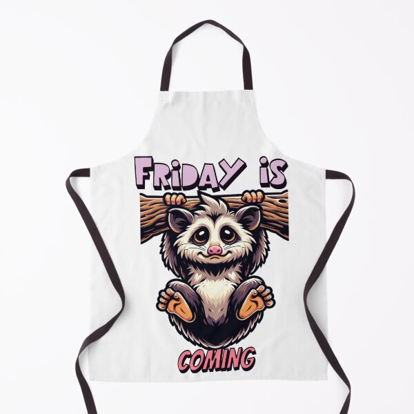 Item preview, Friday Is Coming — Happy Worried Possum Hanging On | Funny Animal Cartoon Shirt designed and sold by MTeesGA.