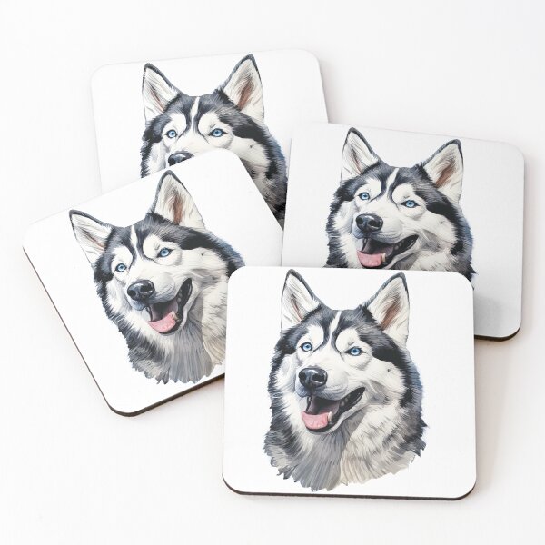 Item preview, Captivating Gaze: Striking Husky Portrait with Piercing Eyes designed and sold by MYK-Printing.
