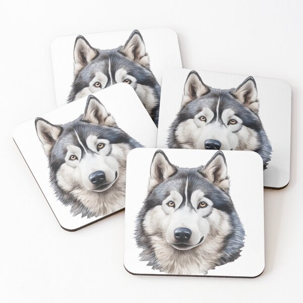 Item preview, Captivating Gaze: Striking Husky Portrait with Piercing Eyes designed and sold by MYK-Printing.