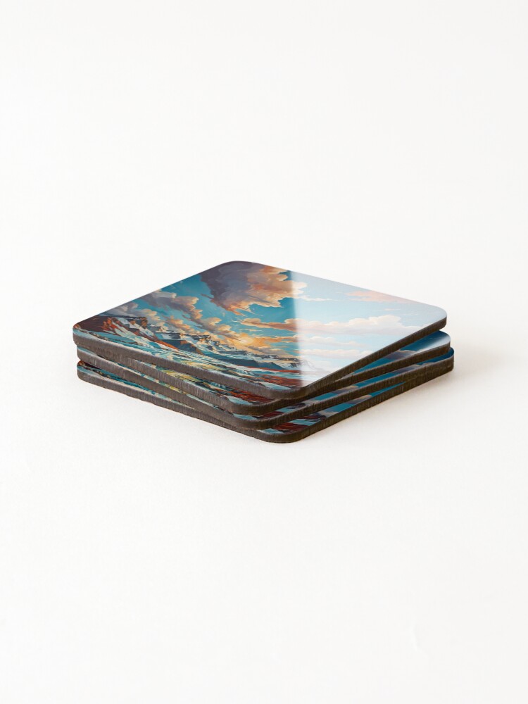 Thumbnail 4 of 5, Coasters (Set of 4), Spring In High Mountains designed and sold by IceEdgeStudio.