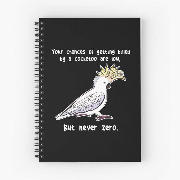 Item preview, Sulphur-Crested Cockatoo Parrot Never Zero designed and sold by Clara Hollins.