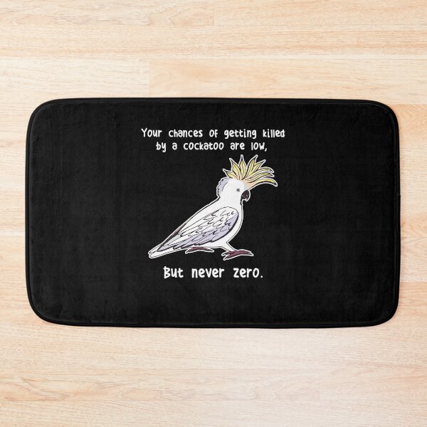 Item preview, Sulphur-Crested Cockatoo Parrot Never Zero designed and sold by Clara Hollins.