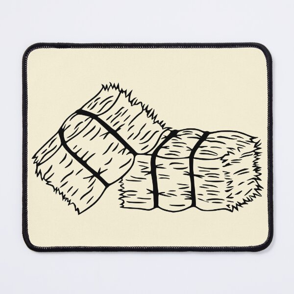 Item preview, Stacked Hay Bales Rustic Farm Drawing designed and sold by theartfulaspie.