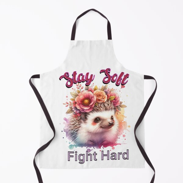 Item preview, Stay Soft, Fight Hard — Watercolor Hedgehog with Flower Helmet | Inspirational Animal Shirt designed and sold by MTeesGA.