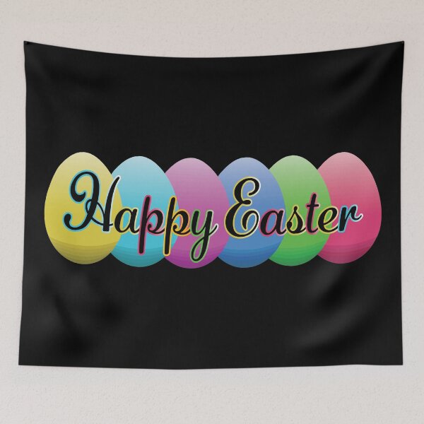 Item preview,   HAPPY EASTER EGGS - EASTER TEXT - COLORFUL EGGS  designed and sold by Gihan-Design.