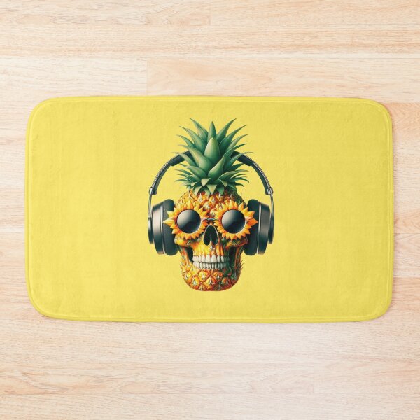 Item preview, Ananas Skin Ornament Summer Skull, Headphones, Flower Sunglasses designed and sold by GaborSkeleton.