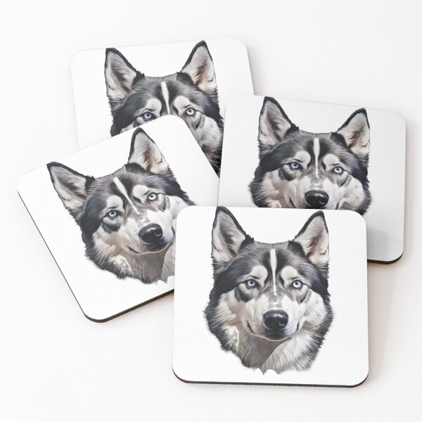 Item preview, Captivating Gaze: Striking Husky Portrait with Piercing Eyes designed and sold by MYK-Printing.