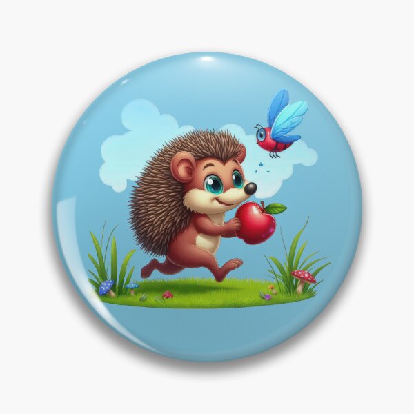 Item preview, Hedgehog's Happy Apple Run with Bug Friend designed and sold by IraBum.