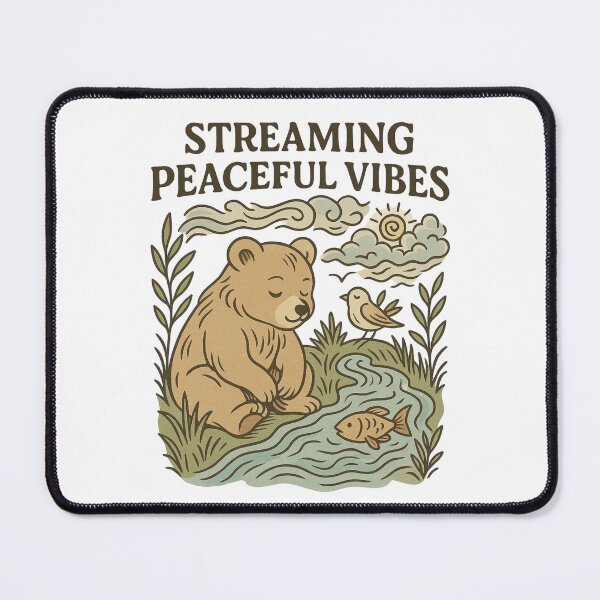 Item preview, Streaming Peaceful Vibes – Calm Bear in Nature designed and sold by Lacritsa .
