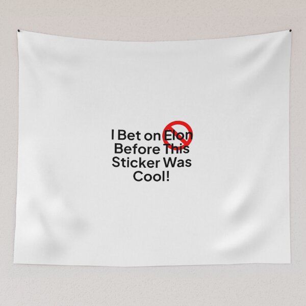Item preview, I bet Elon Interdit Sticker  designed and sold by Interdit Clothing.