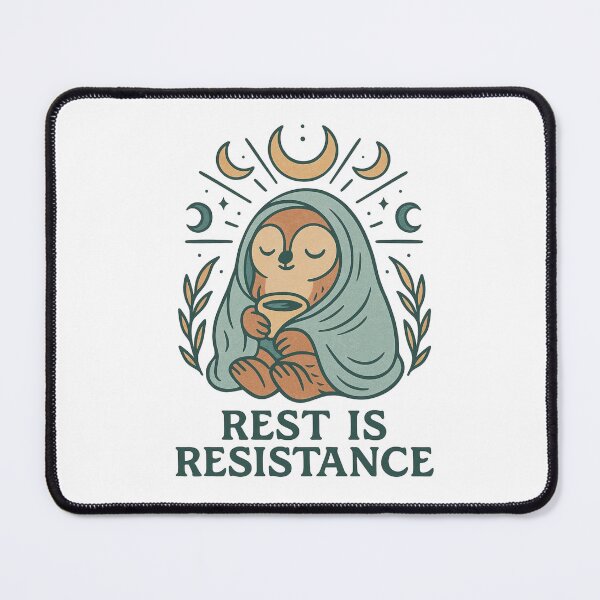 Item preview, Rest Is Resistance – Cozy Self-Care Sloth Design designed and sold by Lacritsa .