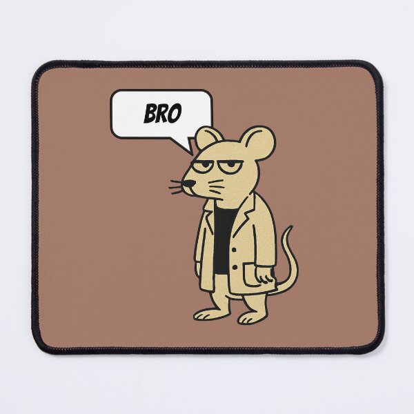 Item preview, Deadpan Bro Rat with Black Background with Mocha Mousse background designed and sold by FlippinTurtles.
