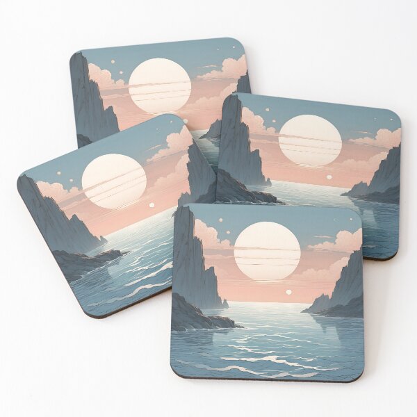 Item preview, The sun sets in the fjord designed and sold by NatalieOlan.