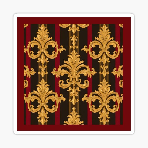 Item preview, Burgundy & Brown Striped Gold Damask designed and sold by DesignsByPrnces.