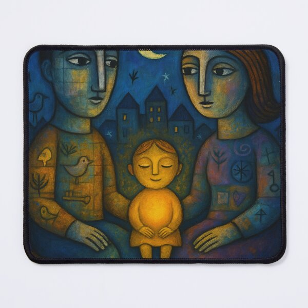 Item preview, There is a child - there is a family. Naive art designed and sold by BoBiloArt.