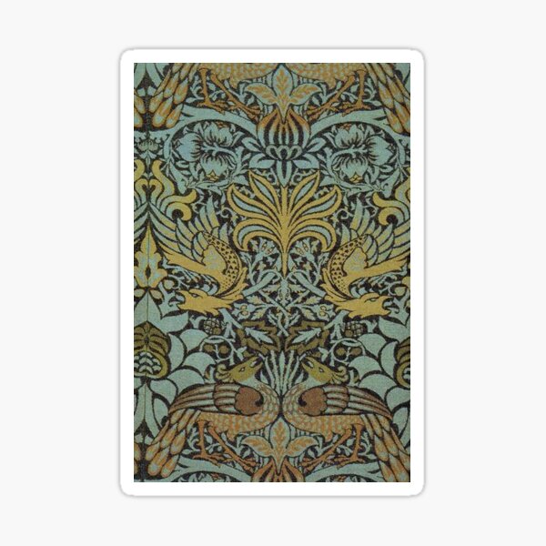 Item preview, Peacock and Dragon woven wool furnishing fabric William Morris designed and sold by funnyshop222.