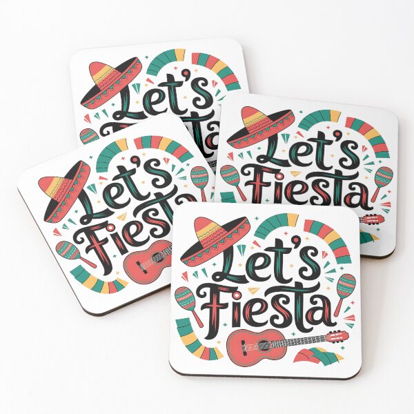 Item preview, Let’s Fiesta – Colorful Mexican Party Design with Sombrero and Guitar designed and sold by Fragy72.