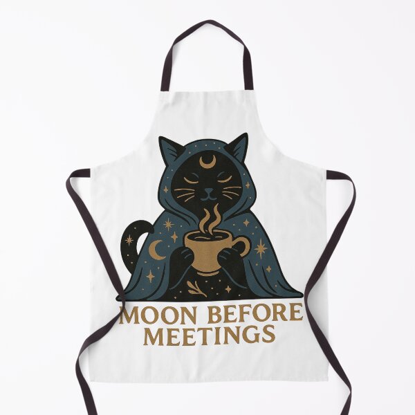 Item preview, Moon Before Meetings – Mystical Cat Coffee Design designed and sold by Lacritsa .