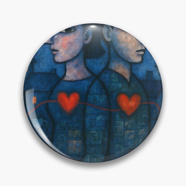 Item preview, Lovers. Naive art designed and sold by BoBiloArt.