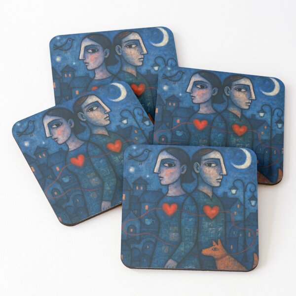 Item preview, Lovers. Naive art designed and sold by BoBiloArt.