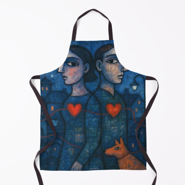 Item preview, Lovers. Naive art designed and sold by BoBiloArt.