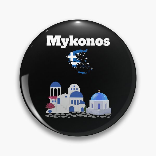 Item preview, Mykonos holiday souvenir Greek architecture Greece flag Greece map designed and sold by Artstastic.