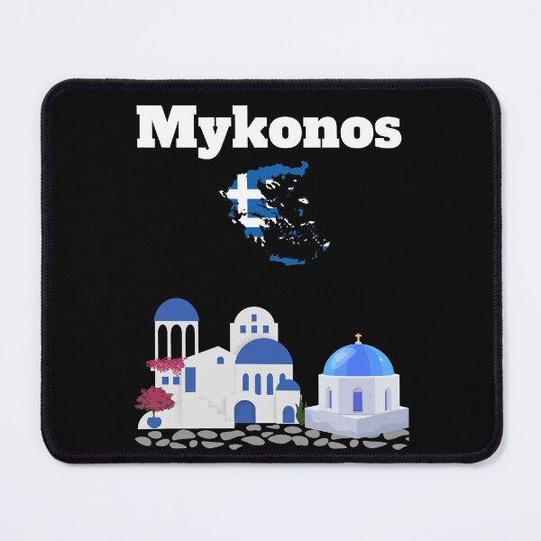 Item preview, Mykonos holiday souvenir Greek architecture Greece flag Greece map designed and sold by Artstastic.