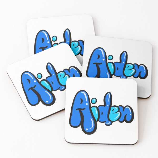 Item preview, Aiden name in blue graffiti calligraphy Top 10 best personalised gifts for boys Aiden designed and sold by Artonmytee.