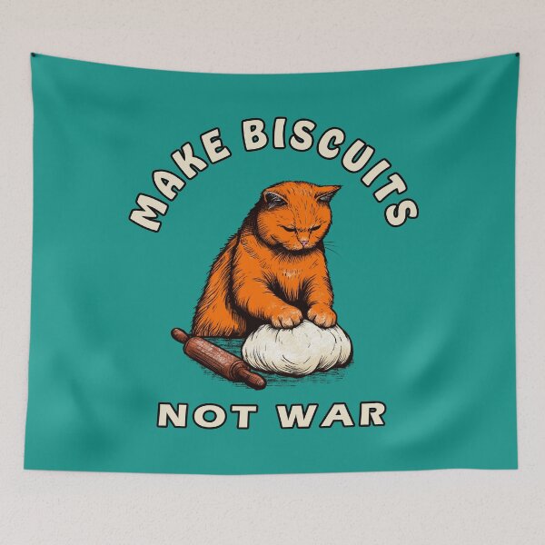 Item preview, Make Biscuits Not War Ginger Cat designed and sold by KilkennyCat Art.
