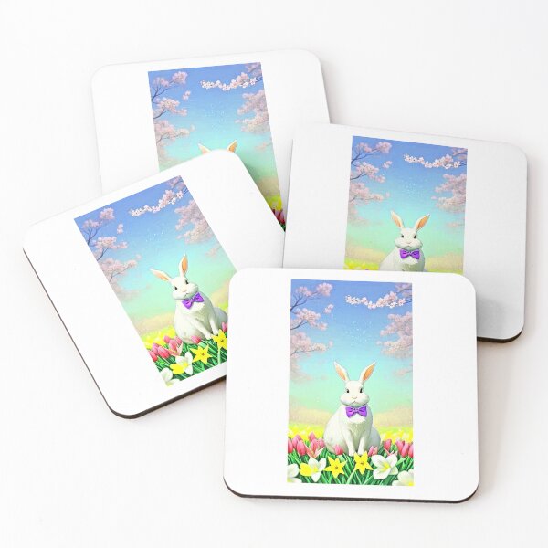 Item preview, Bunny Easter Floral - Spring Art designed and sold by Earth Nature Creations.