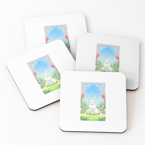 Item preview, Bunny Easter Floral - Spring Art designed and sold by Earth Nature Creations.