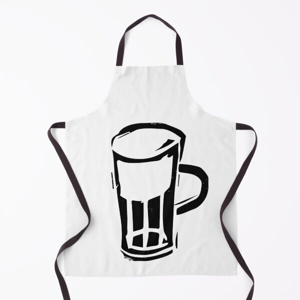 Item preview, Beer Mug – Linocut Style Retro Drink Art designed and sold by AtlanticStore.
