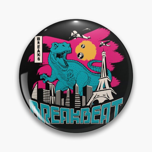 Artikelvorschau, BREAKBEAT – T.Rex Breaks City (blaugrün) entworfen und verkauft von Discothreadz.